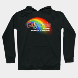 California Dreamin - Retro Style Aesthetic Rainbow Design Hoodie